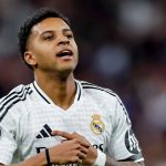 Rodrygo saat merayakan golnya untuk Real Madrid