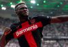 Victor Boniface pemain Bayer Leverkusen
