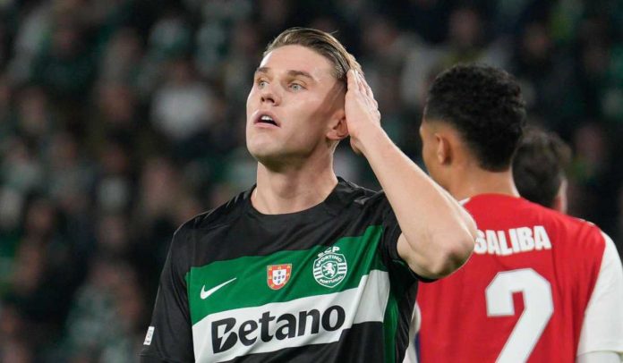 Victor Gyokeres di laga Arsenal vs Sporting CP
