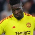 ANdre Onana di laga antara Grimsby vs Manchester United