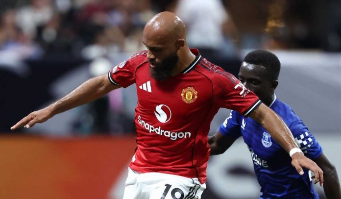 Aksi Bryan Mbeumo di laga kontra Everton