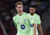 Aksi Frenkie de Jong di laga Mallorca vs Barcelona