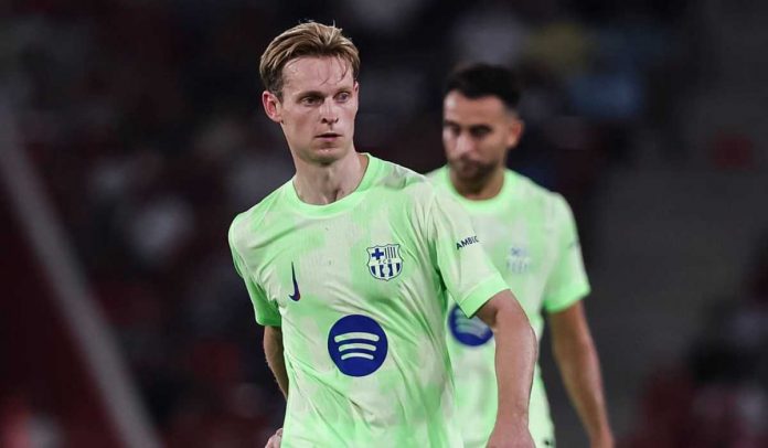 Aksi Frenkie de Jong di laga Mallorca vs Barcelona