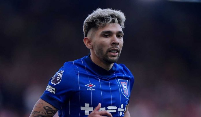 Aksi Julio Enciso di laga Ipswich Town vs Brentford