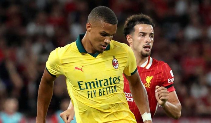 Aksi Malick Thiaw di laga Liverpool vs AC Milan