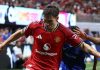 Aksi Manuel Ugarte di laga Manchester United vs Everton