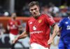 Aksi Manuel Ugarte di laga Manchester United vs Everton