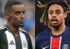 Alexander Isak dan Bradley Barcola