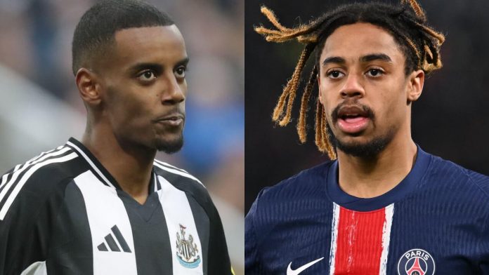 Alexander Isak dan Bradley Barcola