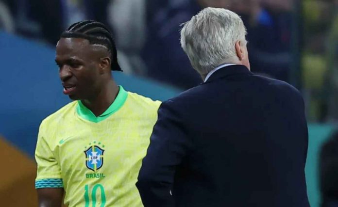 Ancelotti Coret Vinicius dari Timnas Brasil untuk Dua Laga di Bulan September