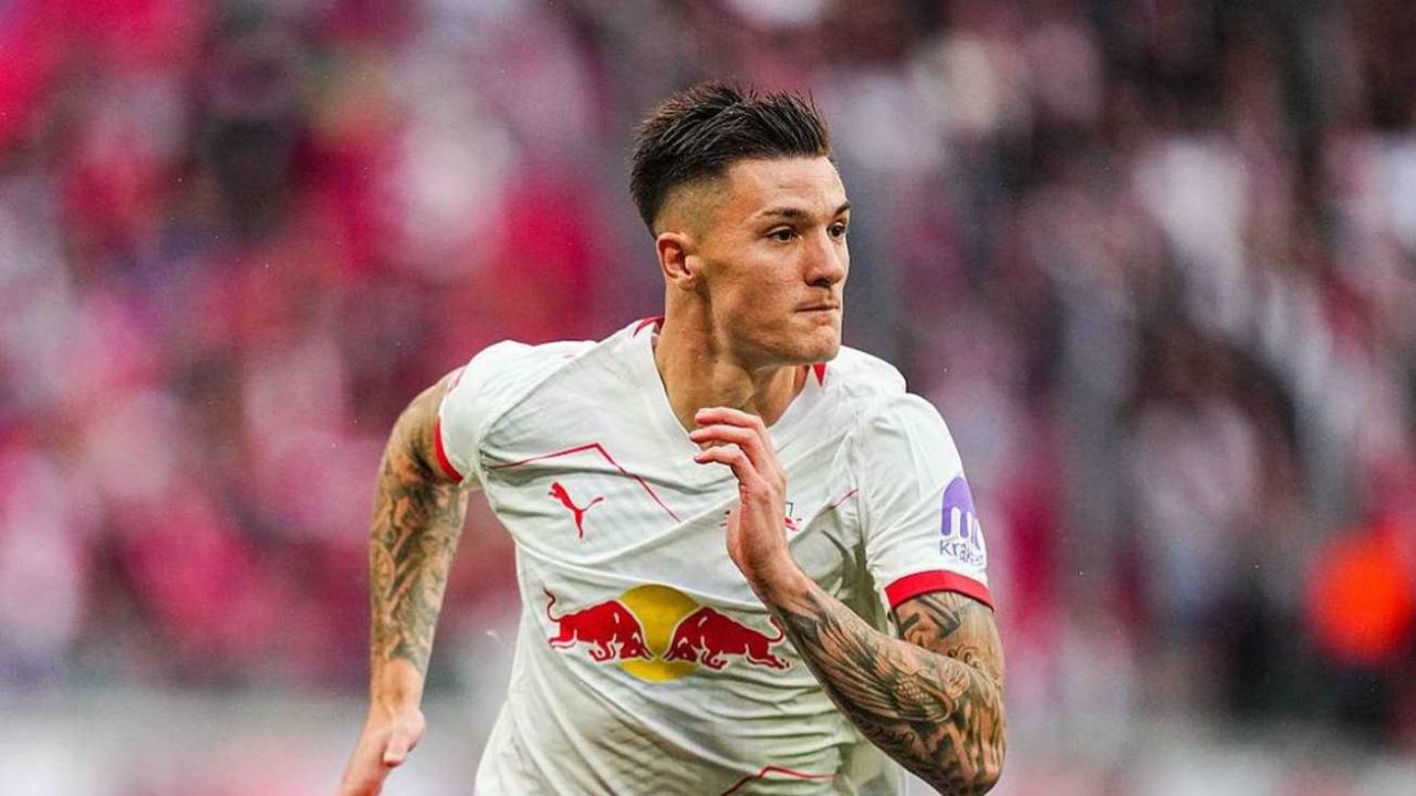 Benjamin Sesko pemain RB Leipzig