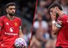 Bruno Fernandes saat gagal penalti melawan Fulham