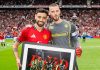 David de Gea berfoto bersama Bruno Fernandes