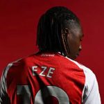 Eberechi Eze saat diperkenalkan sebagai pemain baru Arsenal