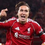 Federico Chiesa rayakan gol untuk Liverpool
