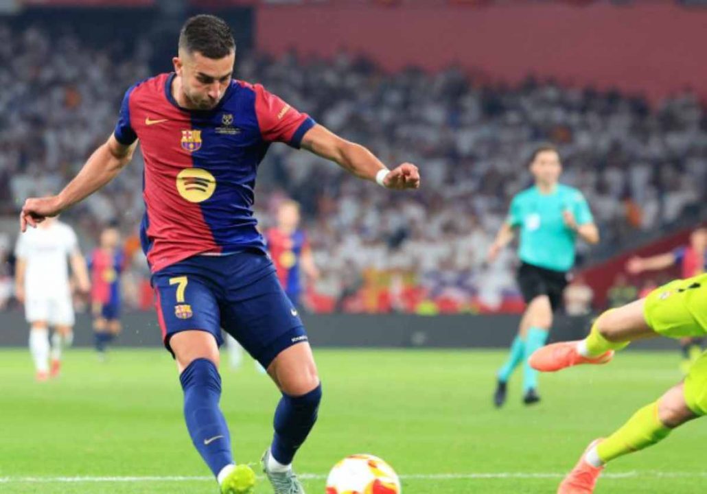 Ferran Torres dalam sebuah aksinya untuk Barcelona