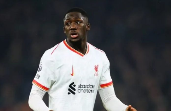 Ibrahima Konate dalam sebuah laga yang dilakoni Liverpool