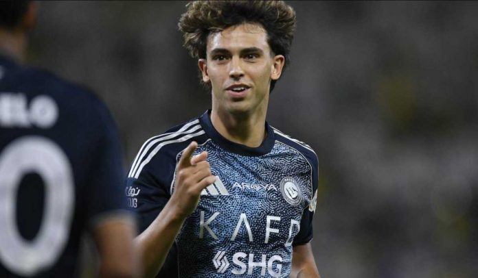 Joao Felix merayakan golnya untuk Al-Nassr