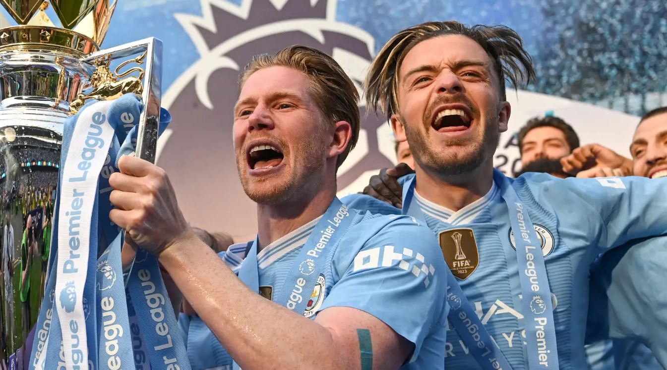 Kevin de Bruyne dan Jack Grealish Kevin de Bruyne dan Jack Grealish