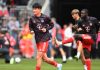 Kim Min-jae dalam sebuah sesi latihan di Bayern Munchen