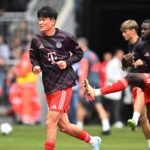Kim Min-jae dalam sebuah sesi latihan di Bayern Munchen