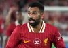 Mohamed Salah di laga Liverpool vs Yokohama Marinos