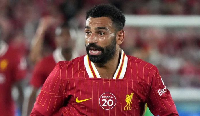 Mohamed Salah di laga Liverpool vs Yokohama Marinos