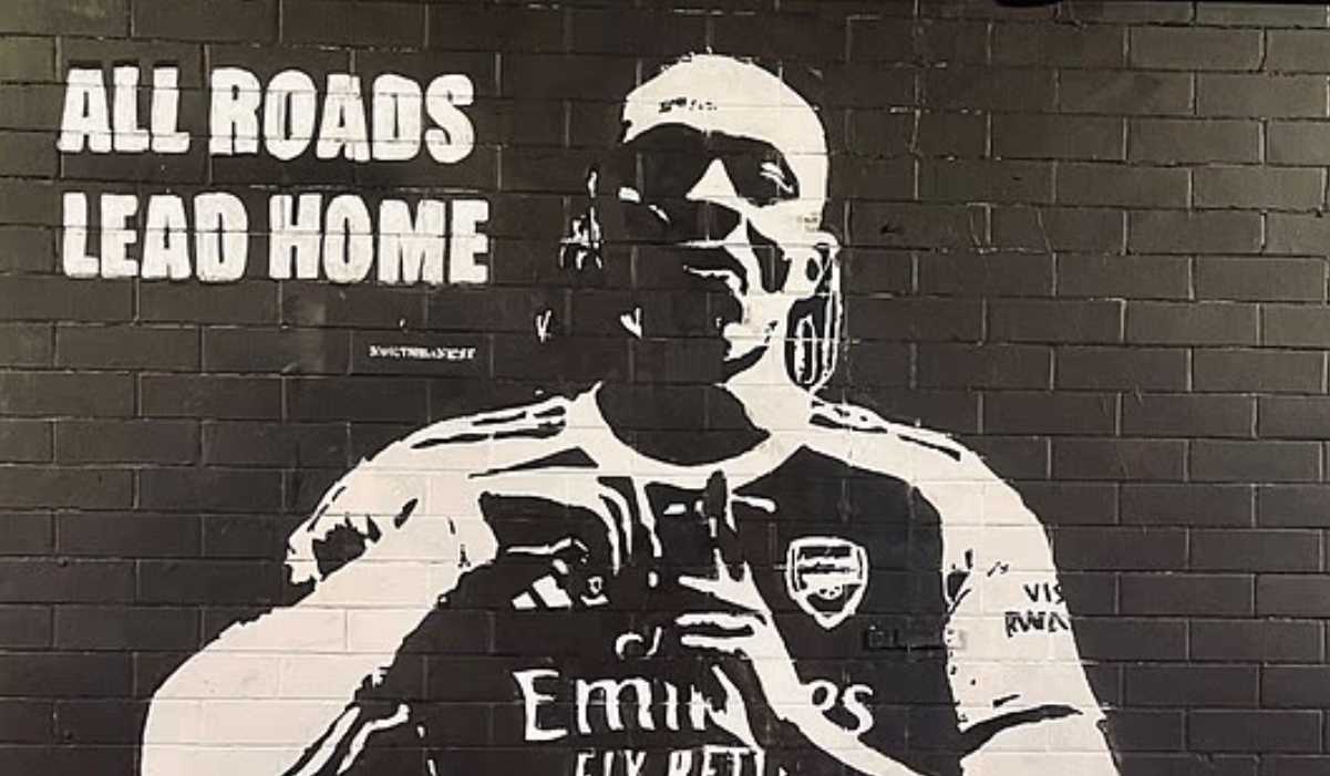 Mural Eberechi Eze sebelum dirusak