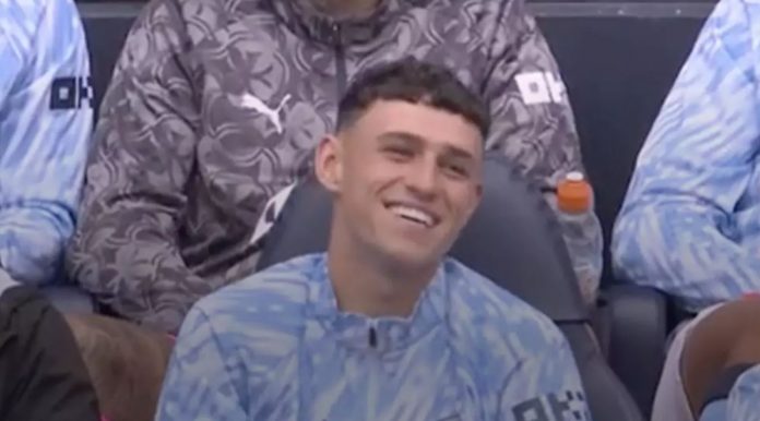 Phil Foden saat laga antara Manchester City vs Tottenham Hotspur