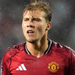 Rasmus Hojlund di laga Manchester United vs Bournemouth