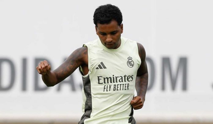 Rodrygo di sesi latihan Real Madrid