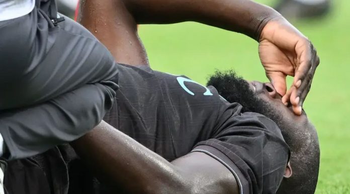 Romelu Lukaku pemain Napoli cedera