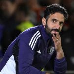 Ruben Amorim tampak kecewa usai kekalahan Manchester United