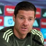 Xabi Alonso dalam konferensi pers Real Madrid