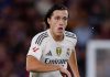 Aksi Alvaro Carreras di laga Levante vs Real Madrid