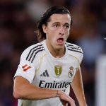 Aksi Alvaro Carreras di laga Levante vs Real Madrid