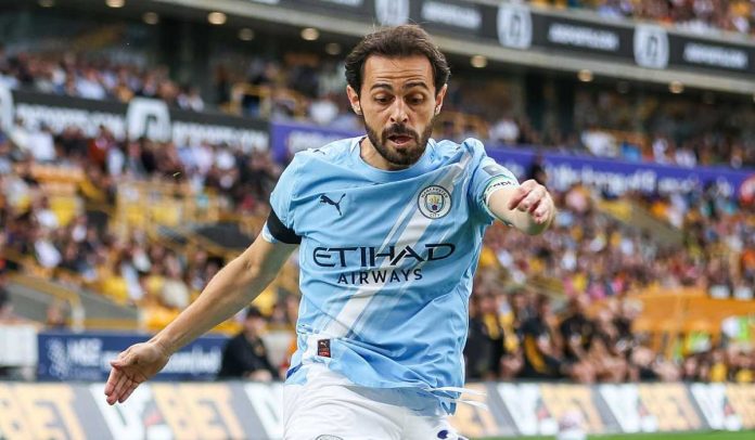 Aksi Bernardo Silva di laga Wolves vs Manchester City