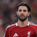 Aksi Dominik Szoboszlai di laga Liverpool vs Atletico Madrid