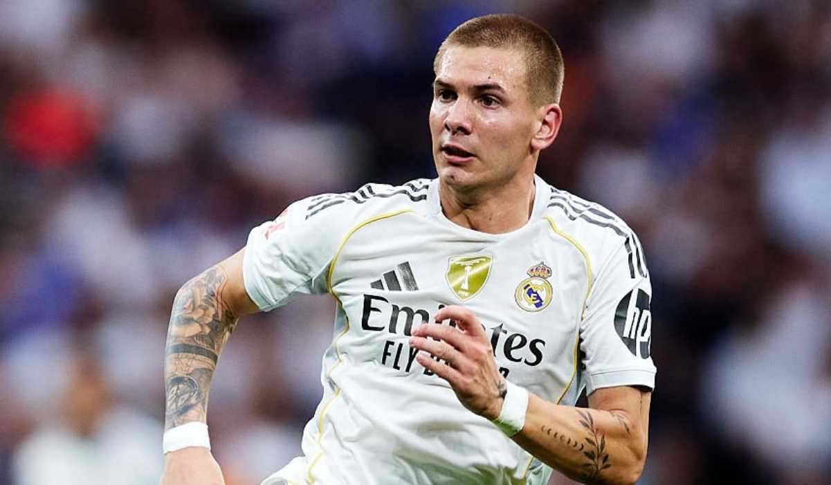 Aksi Franco Mastantuono di laga Real Madrid vs Espanyol Aksi Franco Mastantuono di laga Real Madrid vs Espanyol