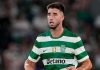 Aksi Goncalo Inacio di laga Sporting vs Porto