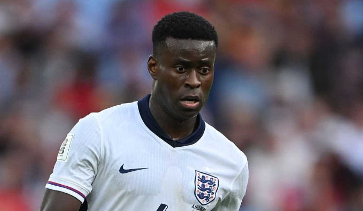 Aksi Marc Guehi di laga Inggris vs Andorra Aksi Marc Guehi di laga Inggris vs Andorra