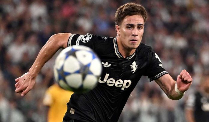 Aksi kenan Yildiz di laga Juventus vs Borussia Dortmund