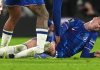 Cole Palmer pemain Chelsea saat cedera lawan Manchester United