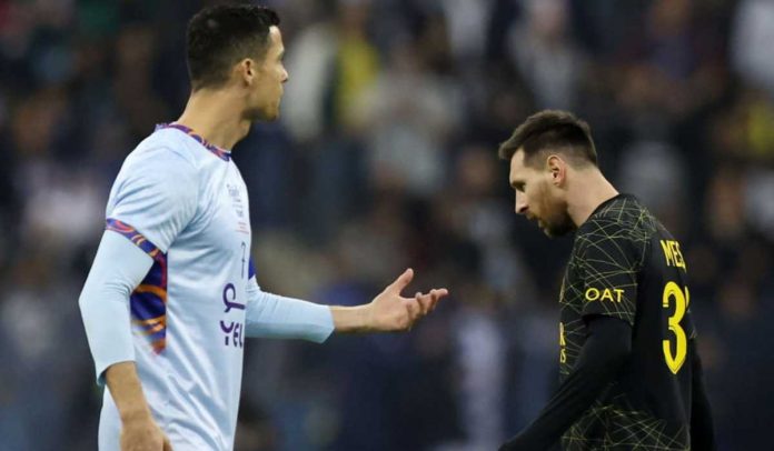 Cristiano Ronaldo dalam pertemuan terakhir dengan Lionel Messi di Riyadh Cristiano Ronaldo dalam pertemuan terakhir dengan Lionel Messi di Riyadh