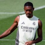David Alaba saat berlatih di tim Real Madrid