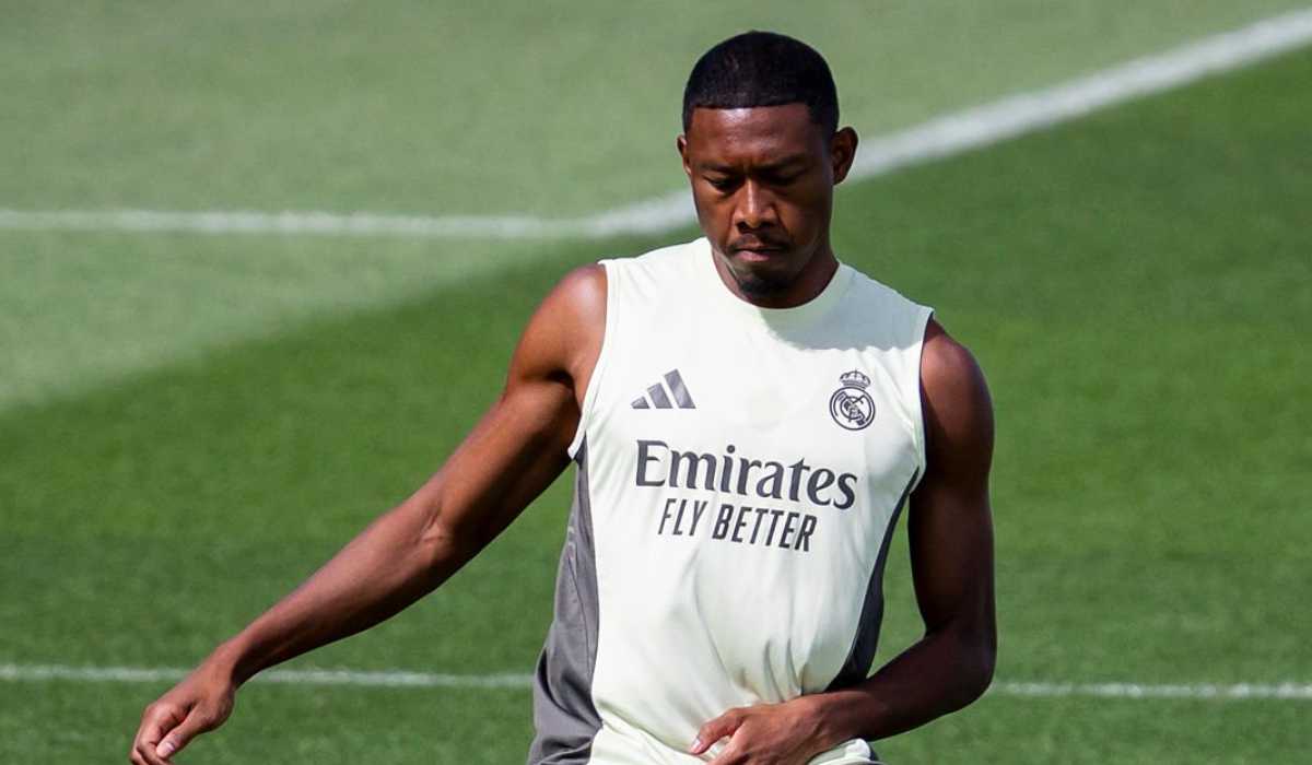 David Alaba saat berlatih di tim Real Madrid