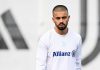Edon Zhegova di sesi latihan Juventus
