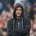 Ekspresi Pep Guardiola di laga Manchester City vs Manchester United