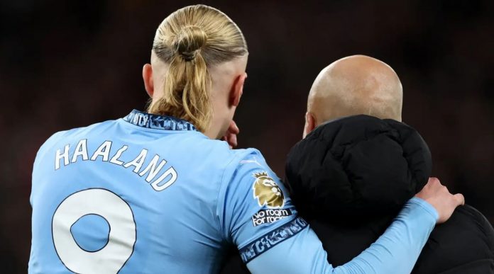 Erling Haalad dan Pep Guardiola - Manchester City Erling Haalad dan Pep Guardiola - Manchester City
