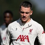 Florian Wirtz berlatih di sesi latihan Liverpool